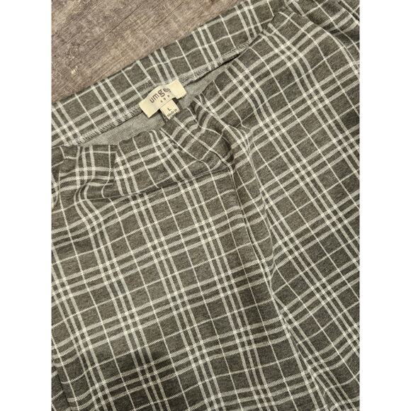 Umgee gray plaid flare pull on pants large y2k preppy - Picture 2 of 8